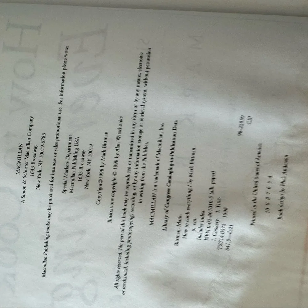 How to Cook Everything : Simple Recipes for Great Food by Mark Bittman (1998)